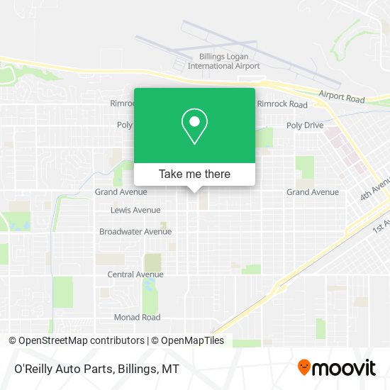 O'Reilly Auto Parts map