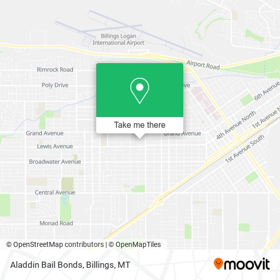 Aladdin Bail Bonds map