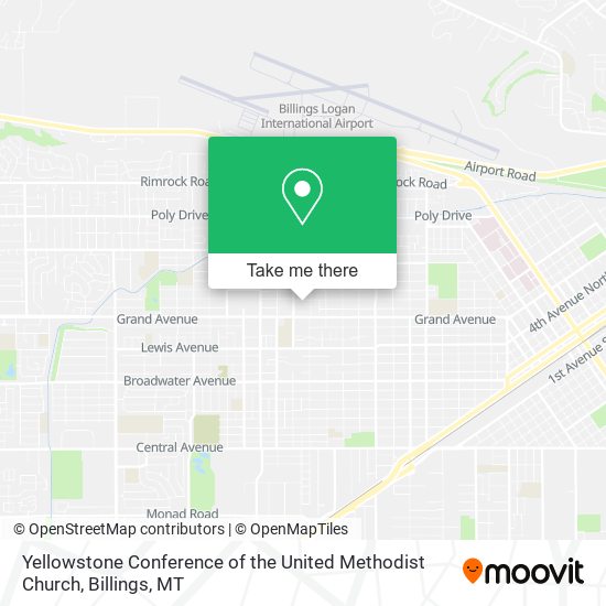 Yellowstone Conference of the United Methodist Church map