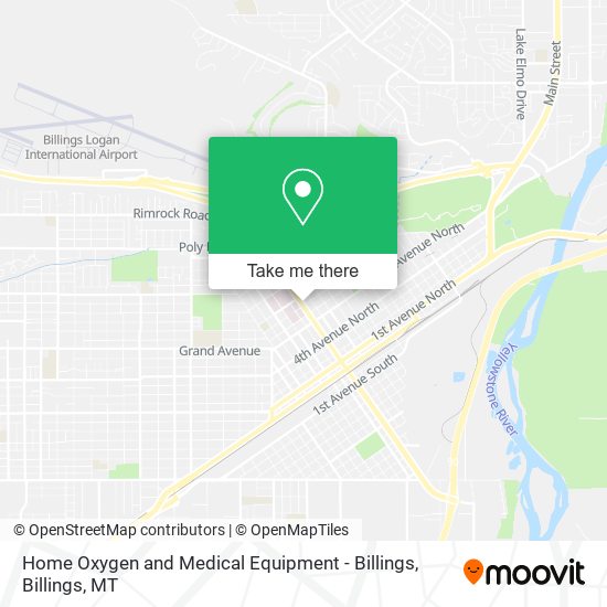 Home Oxygen and Medical Equipment - Billings map