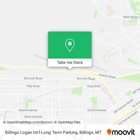 Billings Logan Int'l-Long Term Parking map