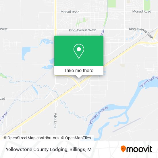 Yellowstone County Lodging map