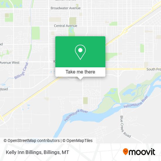 Kelly Inn Billings map