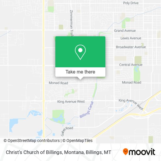 Christ's Church of Billings, Montana map