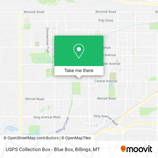 USPS Collection Box - Blue Box map