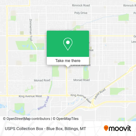 USPS Collection Box - Blue Box map