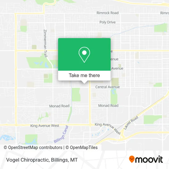 Vogel Chiropractic map