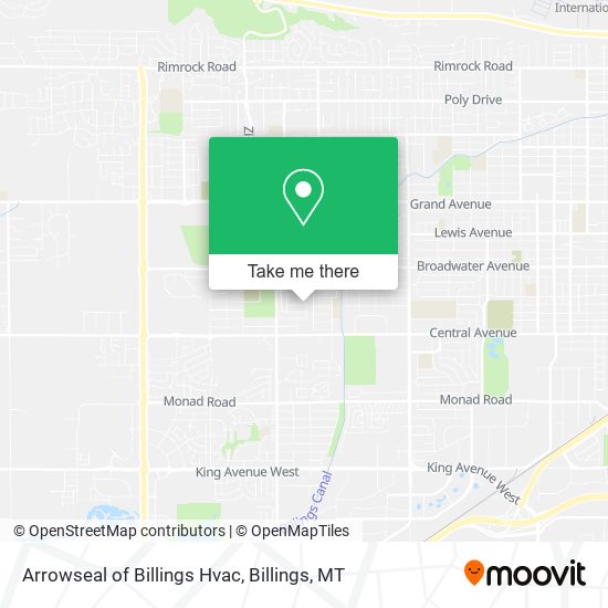 Arrowseal of Billings Hvac map