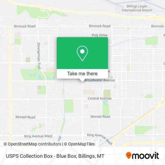 USPS Collection Box - Blue Box map