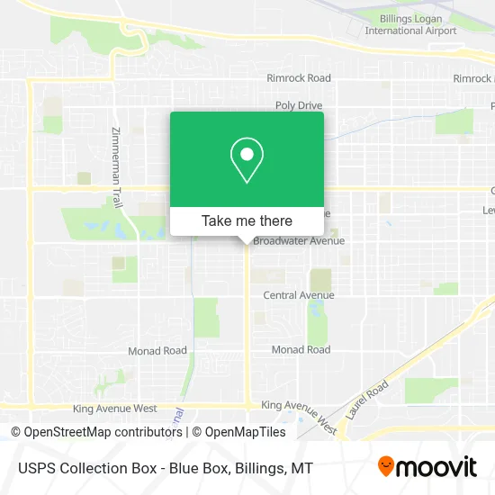 USPS Collection Box - Blue Box map