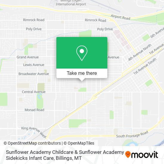 Sunflower Academy Childcare & Sunflower Academy Sidekicks Infant Care map