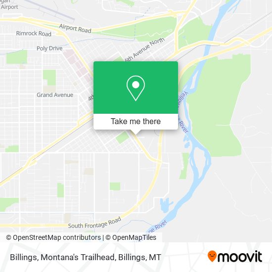 Mapa de Billings, Montana's Trailhead