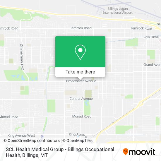 Mapa de SCL Health Medical Group - Billings Occupational Health