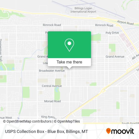 USPS Collection Box - Blue Box map