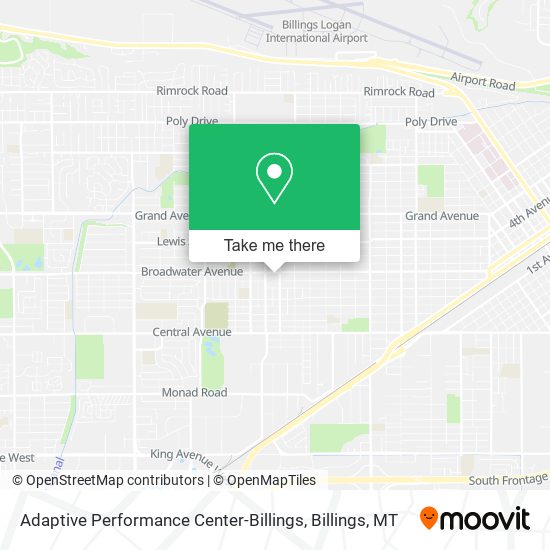 Adaptive Performance Center-Billings map