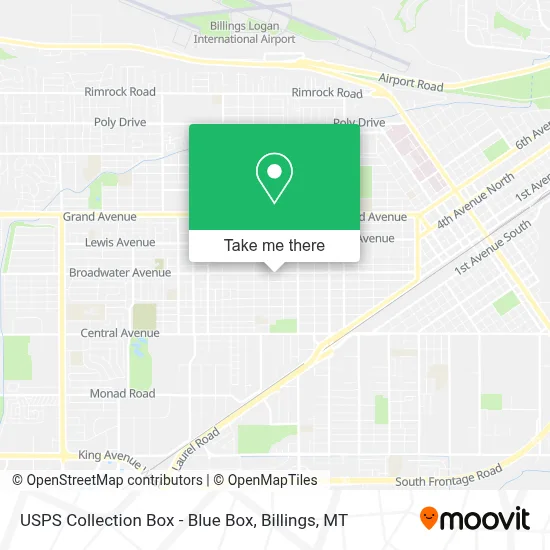 USPS Collection Box - Blue Box map