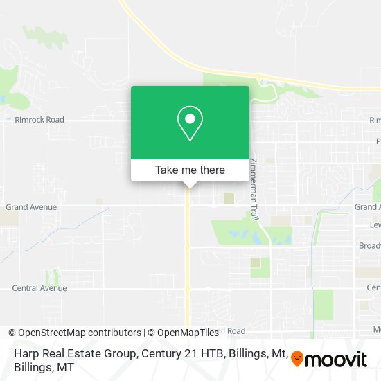 Harp Real Estate Group, Century 21 HTB, Billings, Mt map