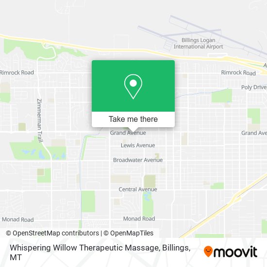 Whispering Willow Therapeutic Massage map