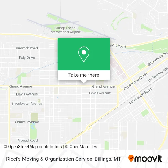 Ricci's Moving & Organization Service map