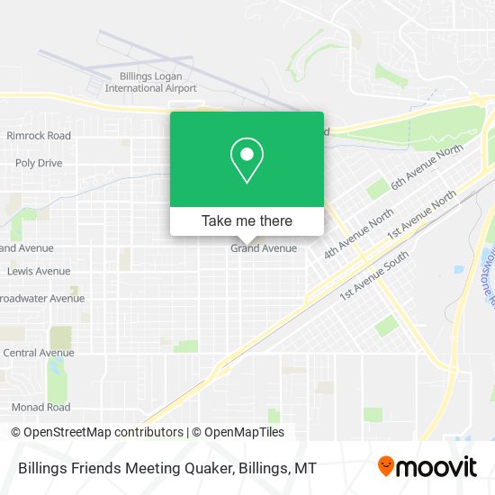 Billings Friends Meeting Quaker map