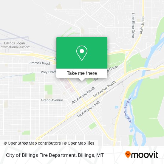 City of Billings Fire Department map