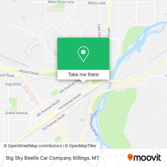 Big Sky Beetle Car Company map