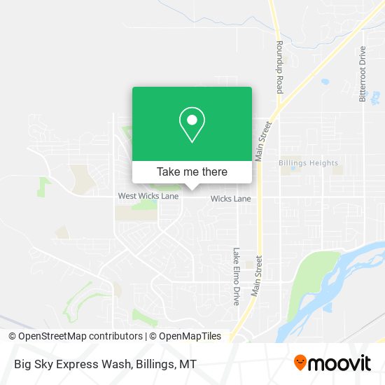 Big Sky Express Wash map