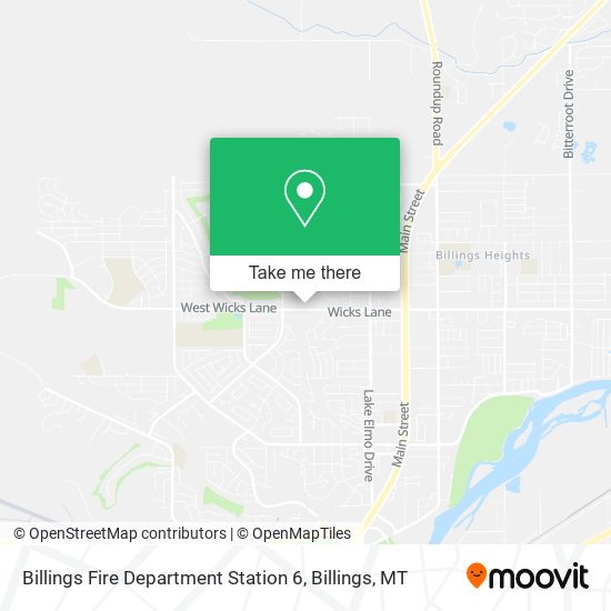 Billings Fire Department Station 6 map