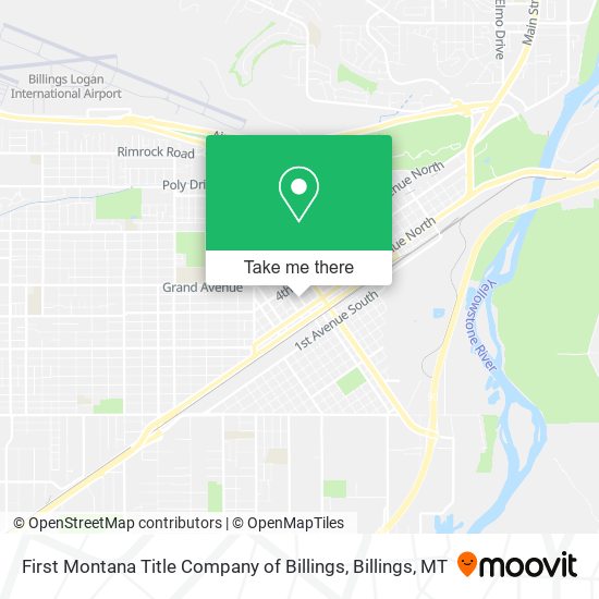 First Montana Title Company of Billings map