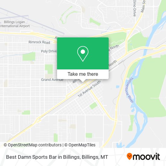 Best Damn Sports Bar in Billings map