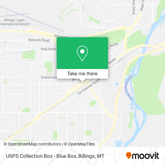 USPS Collection Box - Blue Box map