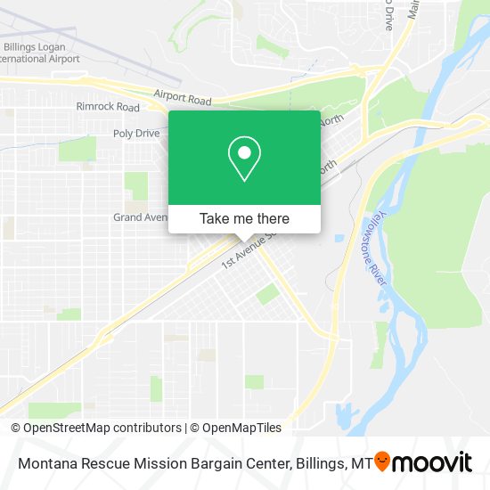 Montana Rescue Mission Bargain Center map