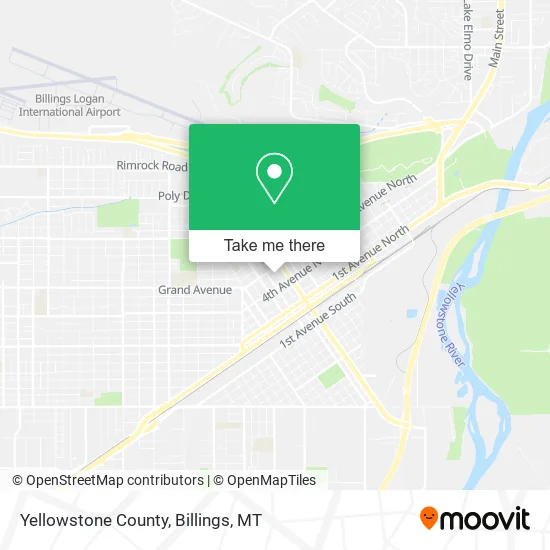 Yellowstone County map