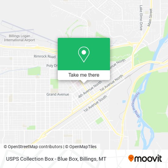 Mapa de USPS Collection Box - Blue Box