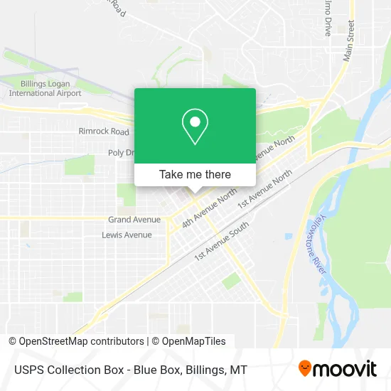 USPS Collection Box - Blue Box map