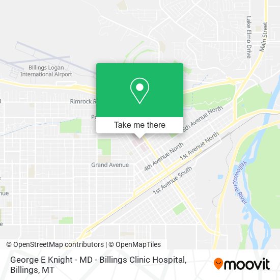 Mapa de George E Knight - MD - Billings Clinic Hospital