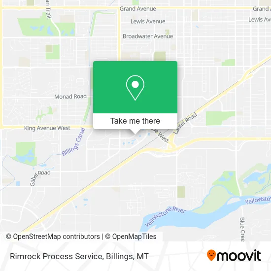 Rimrock Process Service map