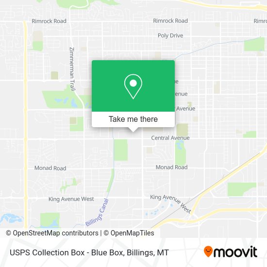 USPS Collection Box - Blue Box map