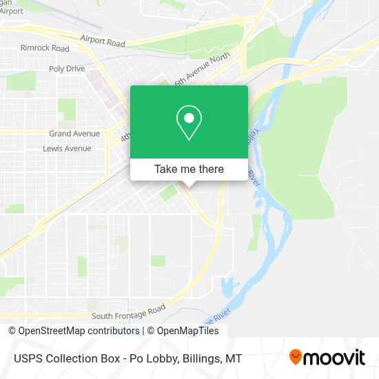 USPS Collection Box - Po Lobby map