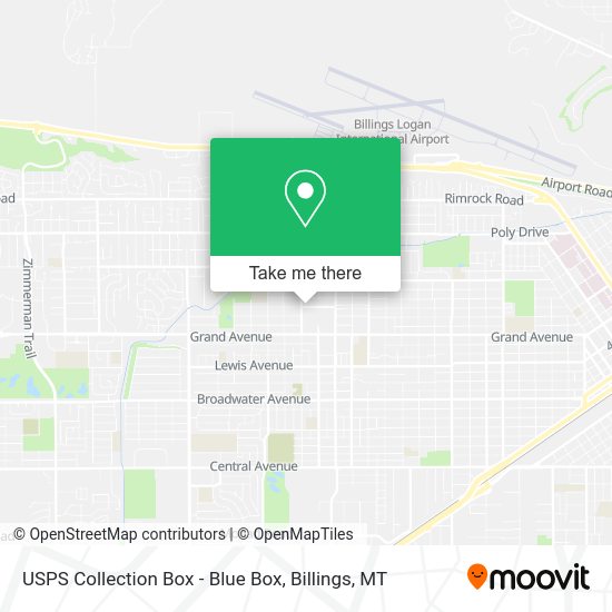 USPS Collection Box - Blue Box map