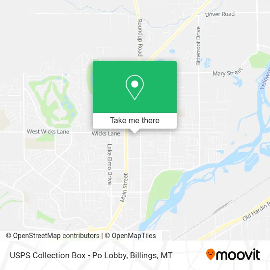 USPS Collection Box - Po Lobby map