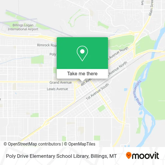 Poly Drive Elementary School Library map