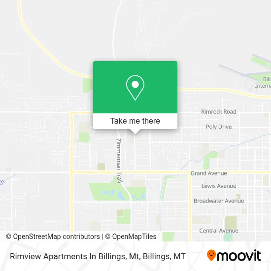 Rimview Apartments In Billings, Mt map