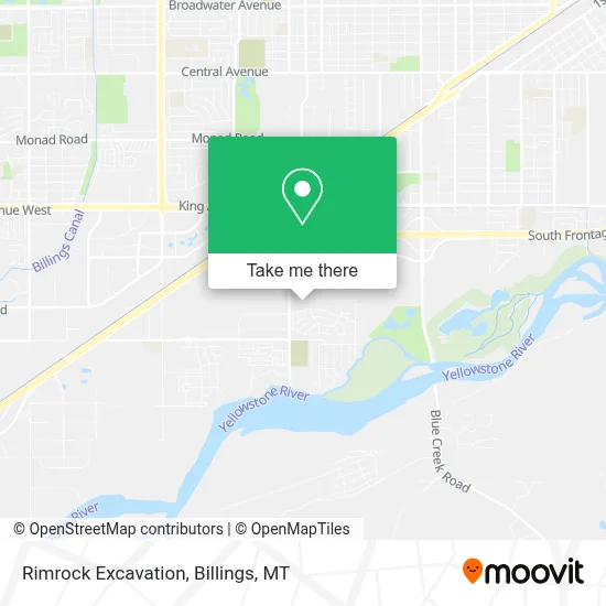 Rimrock Excavation map