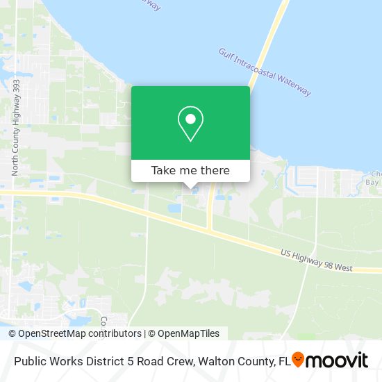 Public Works District 5 Road Crew map