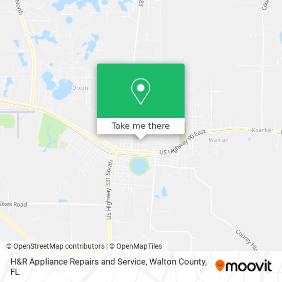 Mapa de H&R Appliance Repairs and Service