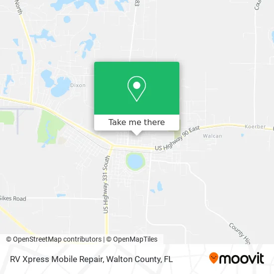 RV Xpress Mobile Repair map