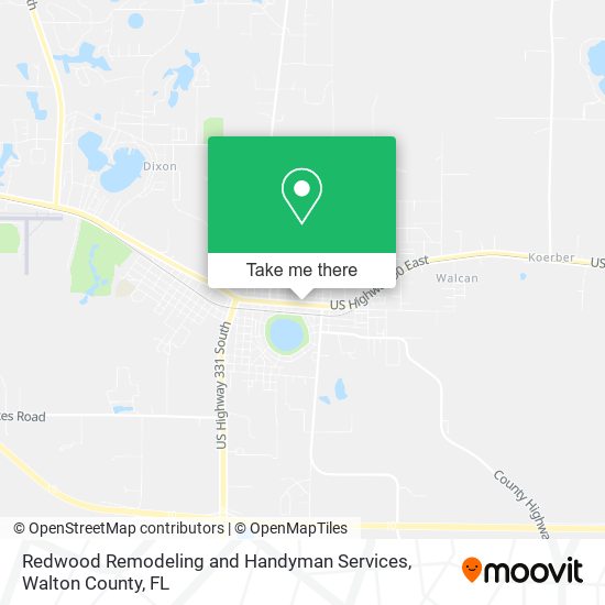 Redwood Remodeling and Handyman Services map