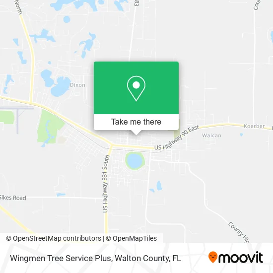 Wingmen Tree Service Plus map