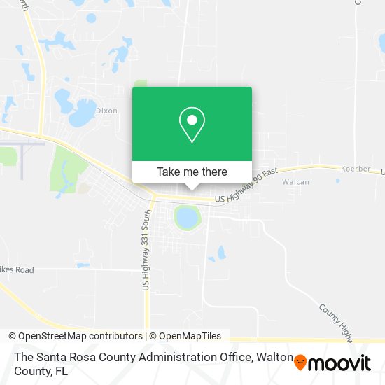 The Santa Rosa County Administration Office map